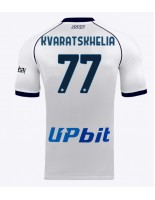 SSC Napoli Khvicha Kvaratskhelia #77 Venkovní Dres 2023-24 Krátký Rukáv